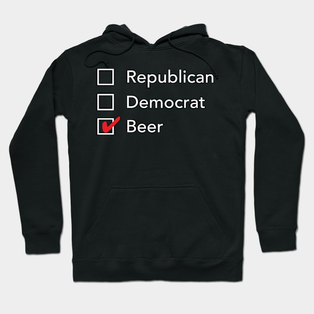 Republican Democrat Beer Hoodie by zubiacreative